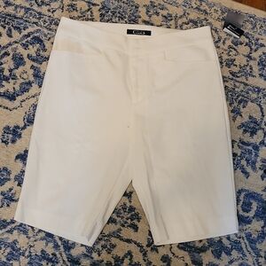 Chaps sz 8 long white shorts new with tags Bermuda length WS29